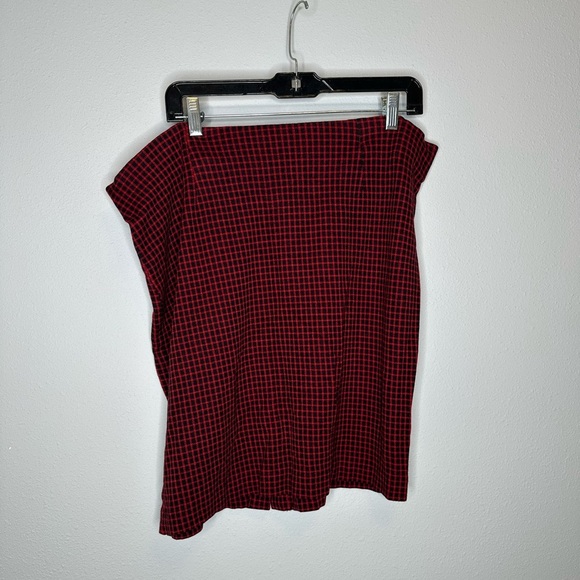 J.Jill Ponte Checkered Plaid Elastic Waist Pencil Skirt Size    L - Picture 1 of 5